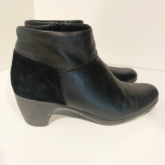 The FLEXX Black Leather & Suede Heeled Booties - Picture 3 of 13